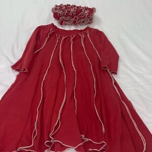 Lemon loves lime dress with ruffle hat 3/4